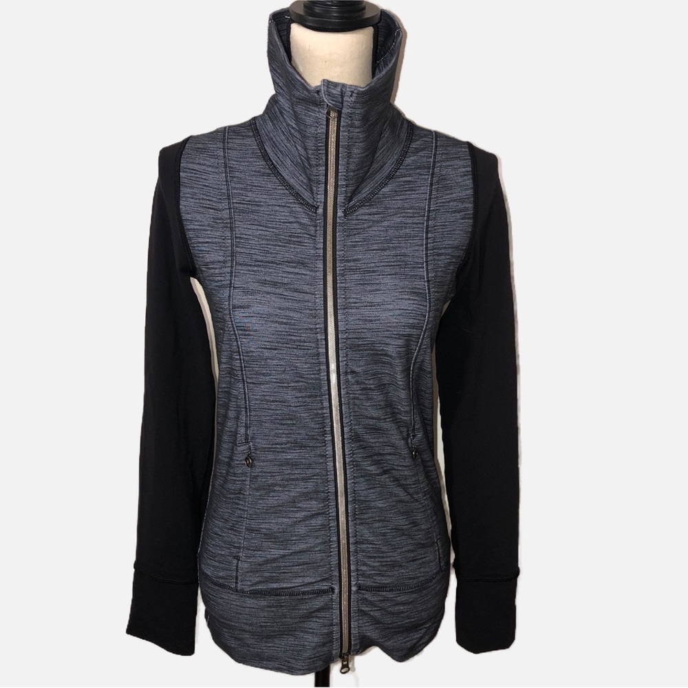 Lululemon Jacket Size 4 Daily Practice Yoga Denim Polar Haze Black Style W4A54S